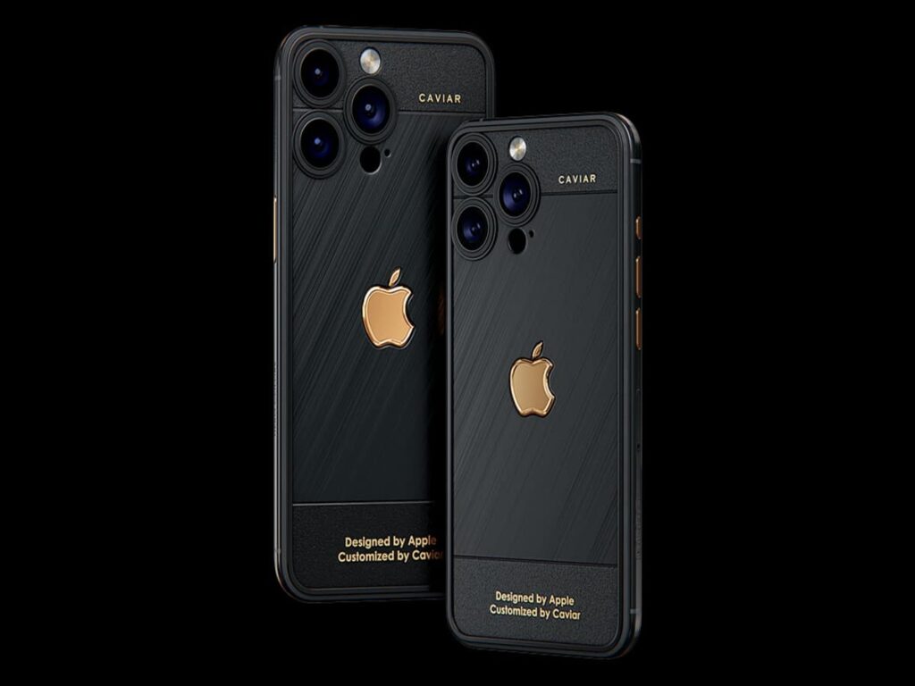 iPhone gold case Black