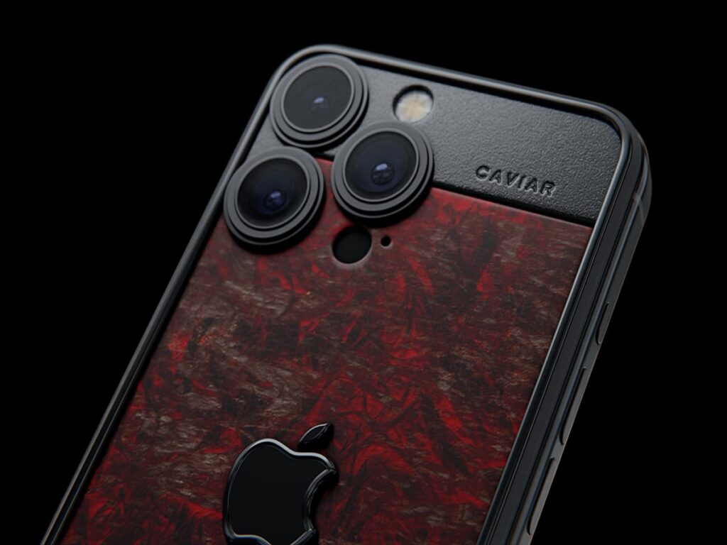 iPhone gold case Dark Red
