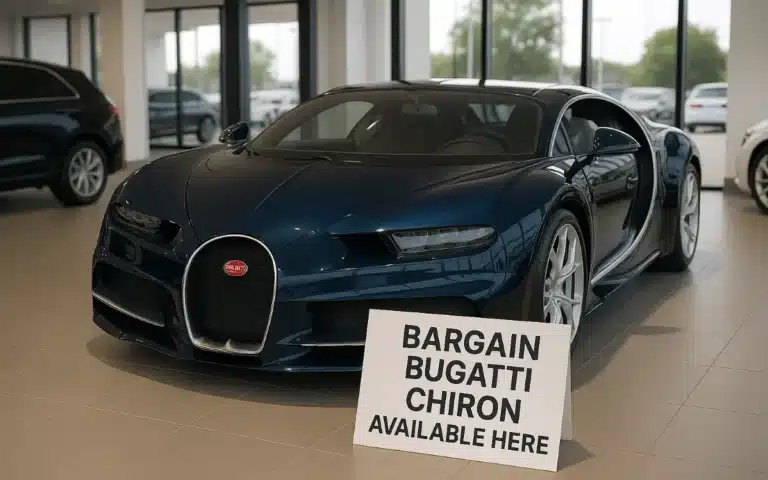 There is a 2018 Bugatti Chiron supercar selling for a very low price on Alibaba