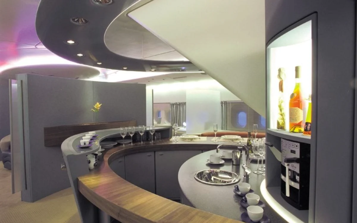 Airbus A380's interiors were very different when the original was created in the 2000s
