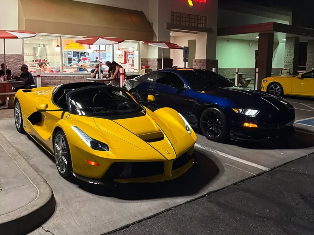 Ferrari LaFerrari Aperta supercar spotted at fast food chain