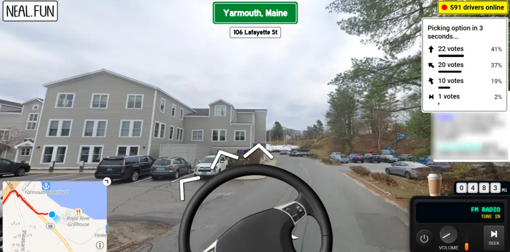 Almost 1,000 people are virtually driving across America together on an internet road trip