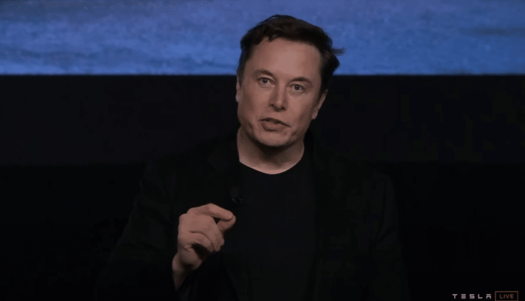 Tesla founder Elon Musk speaks during the 2019 Model Y unveiling.