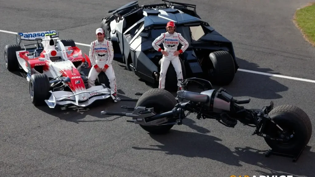 Yes, this collaboration between Toyota F1 and the Batmobile actually happened.