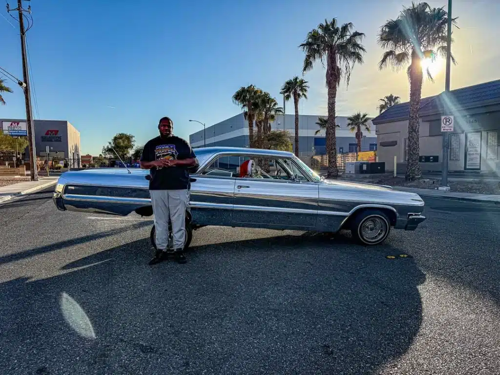 Chevy Impala with chrome wrap