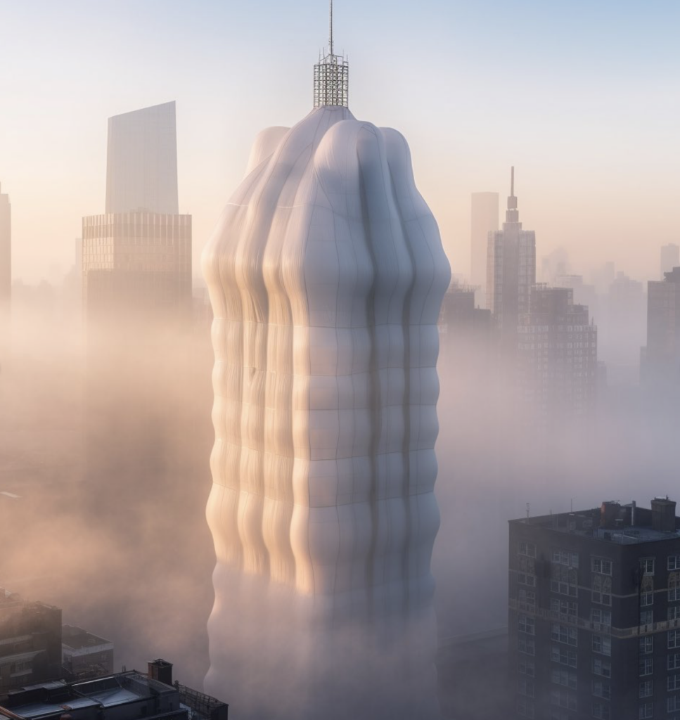 Inflatable skyscrapers