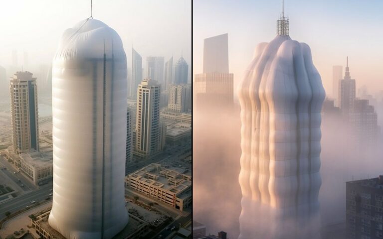 Inflatable skyscrapers