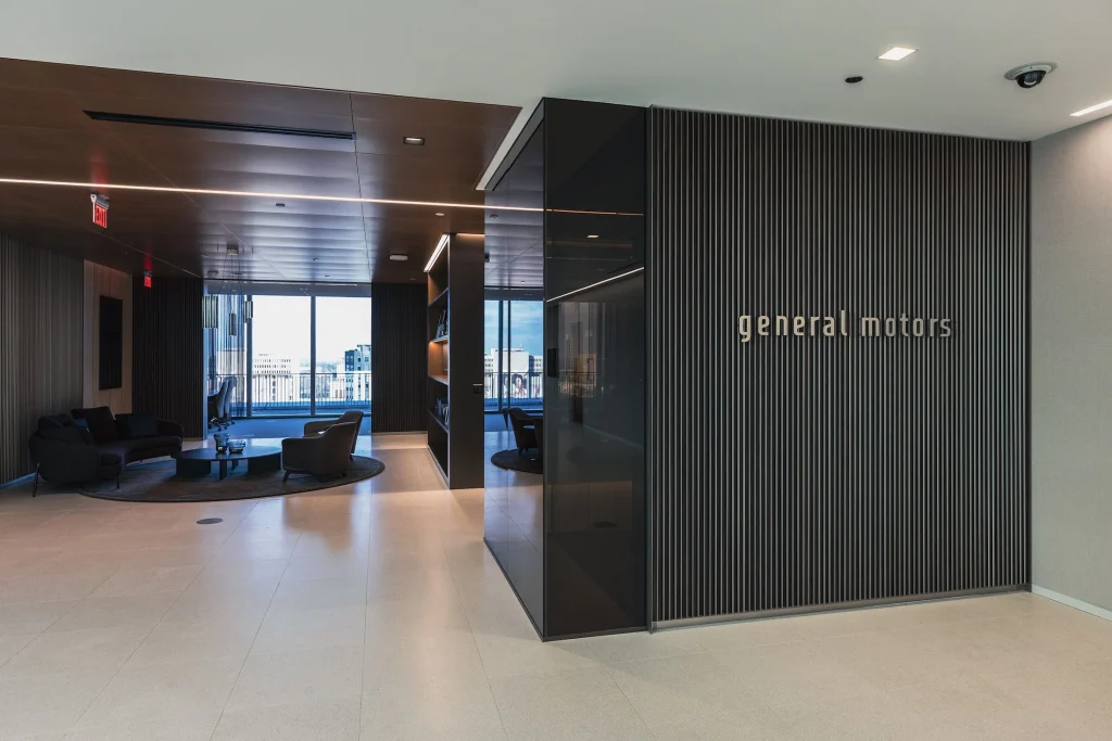 General Motors has opened a new headquarters inside a former downtown Detroit department store, blending design history, public space, and brand storytelling