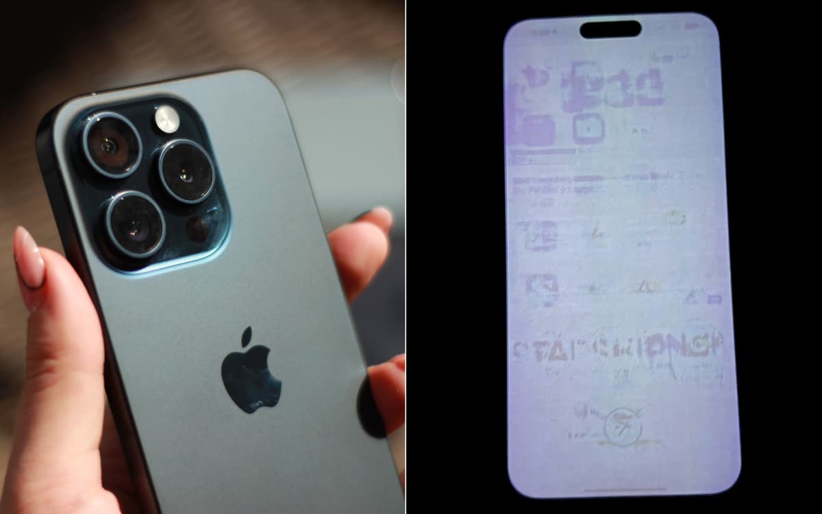 Images show a number of iPhone 15 Pro Max experiencing screen burn-in issues
