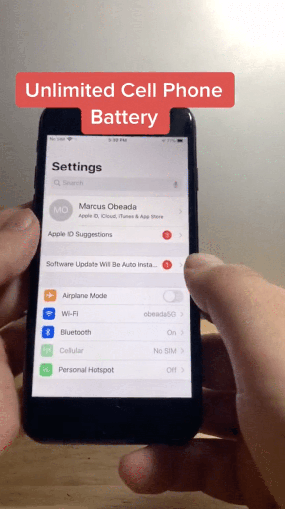 Apparent iPhone hack gives 'unlimited' battery life