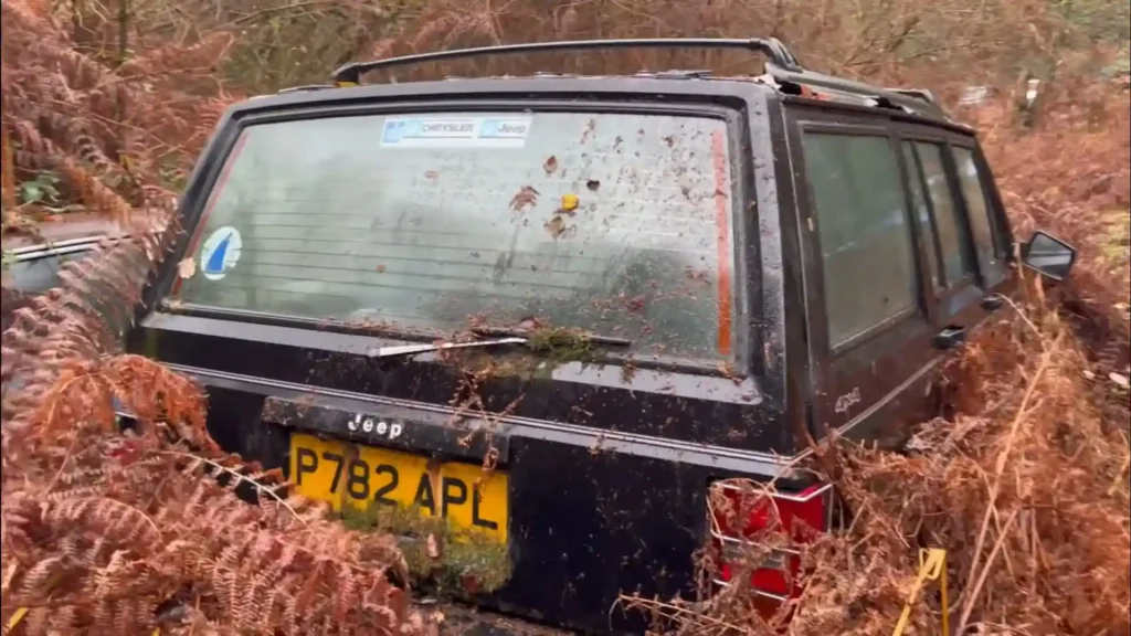 abandoned car graveyard uk forest