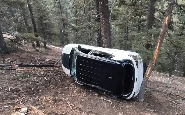 Jeep Compass rescued from a Colorado mountain