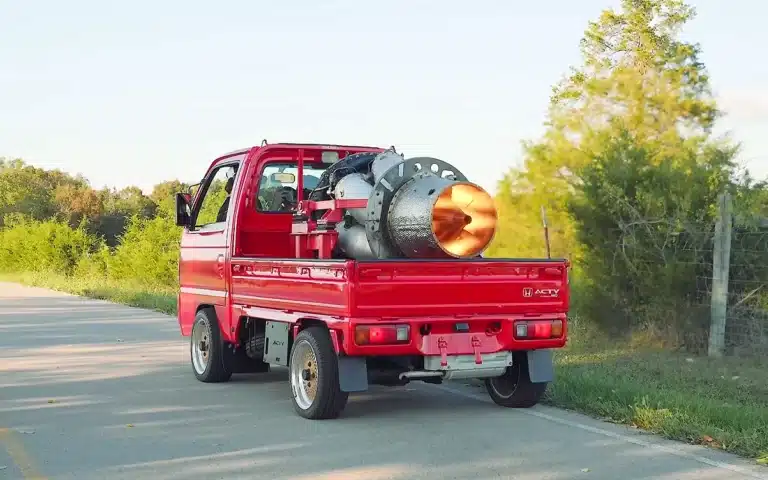 jet engine on a Kei truck