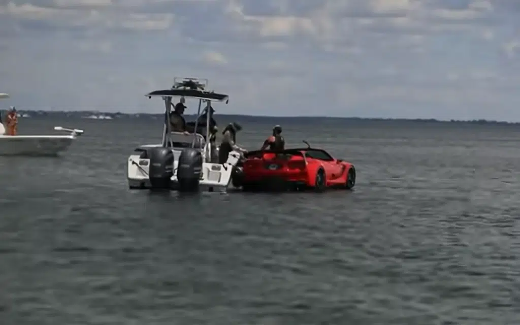 YouTubers have their floating supercar pulled over by police who have one question for them