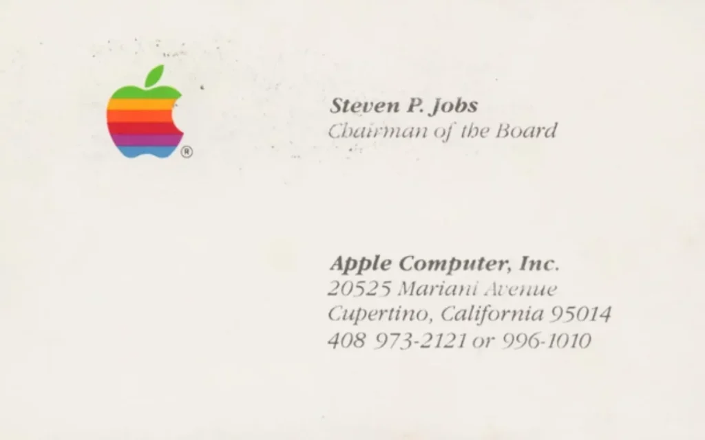 Steve Jobs’ dawn chats at a Mercedes lot led to a quiet thank-you in the form of seven Apple business cards that later sold for $16,643 at auction