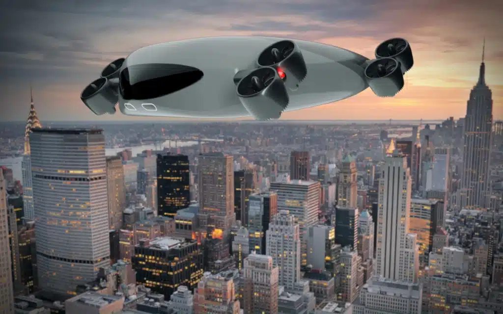 Colossal 40-passenger flying taxi bus would transport people 331 miles in one hour