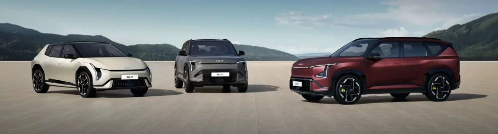 Kia just unveiled three new electric GT models at once at the Brussels Motor Show, bringing sporty performance to its EV3, EV4, and EV5 lineup