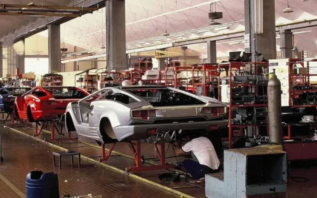 Old photos reveal what the Lamborghini Countach production line looked like when the brand was building just a handful of cars a week by hand