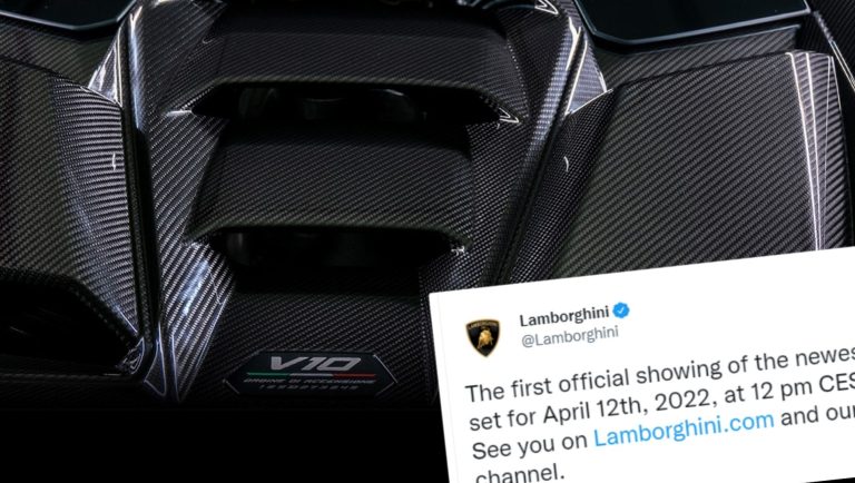 A sneak peek of Lamborghini's V10.