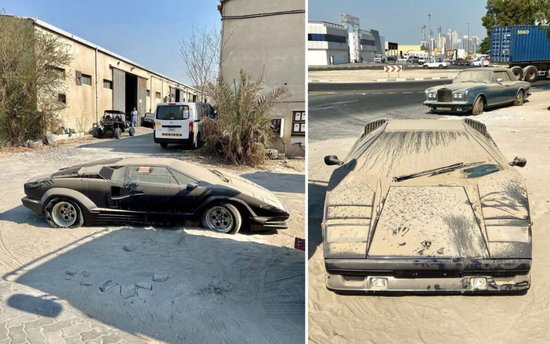 Abandoned Lamborghini Countach uncovered in Dubai