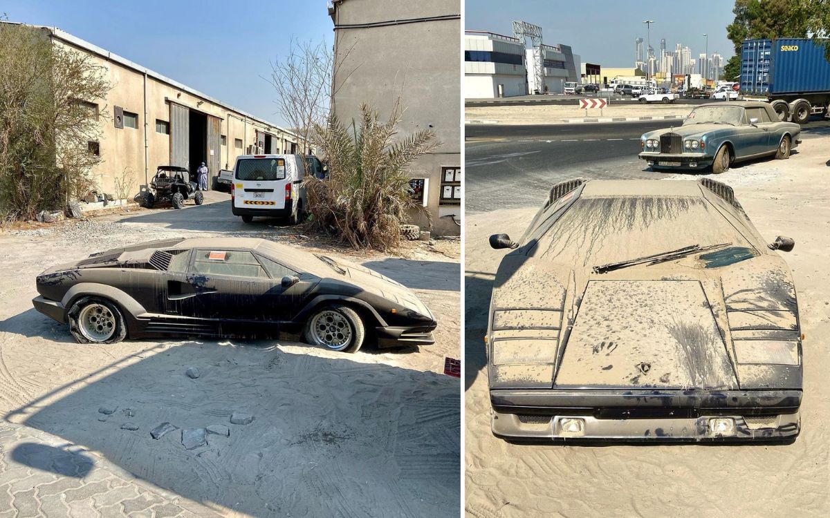 Lamborghini Countach abandoned in Dubai