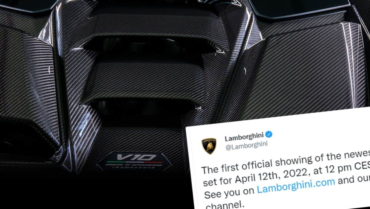 A sneak peek of Lamborghini's V10.