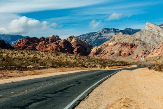 Las Vegas ditched painted road lines because the desert heat kept making them vanish