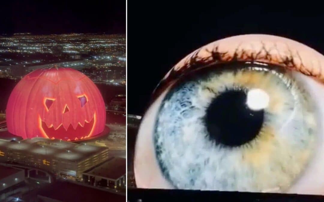 This is what the Las Vegas Sphere looks like up close