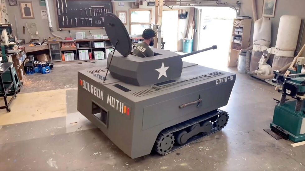 Dad Turns His Ride On Lawn Mower Into A Tank Supercar Blondie