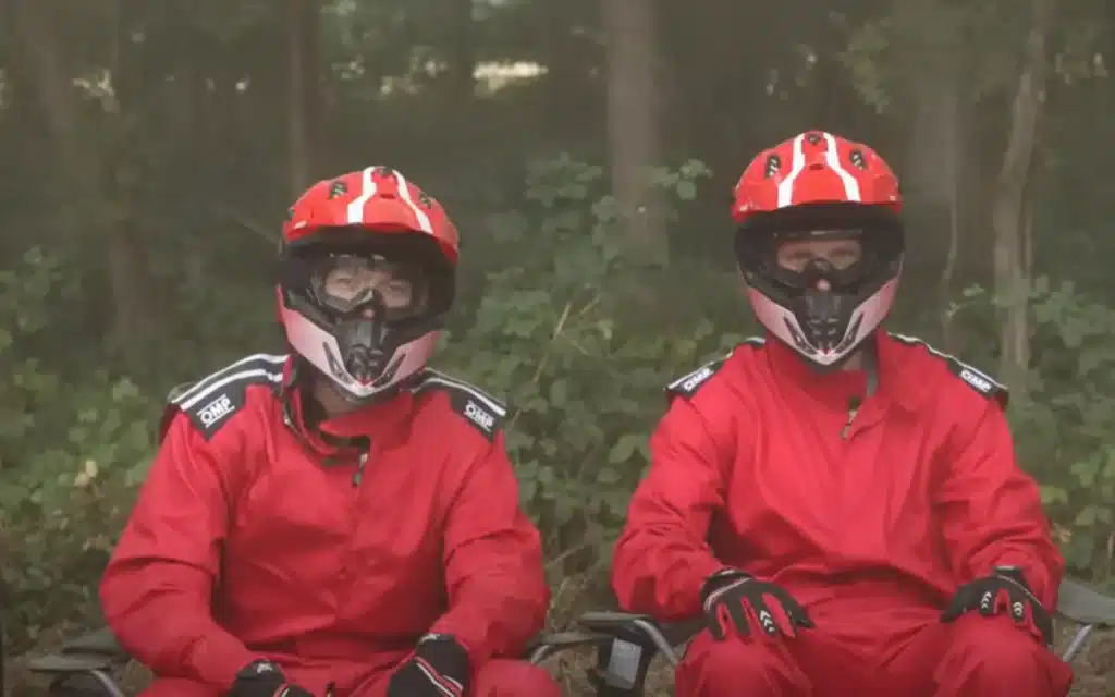 YouTuber Max Fosh sneaks F1 driver Jack Aitken into a lawnmower race, only for locals to outdrive him and claim bragging rights