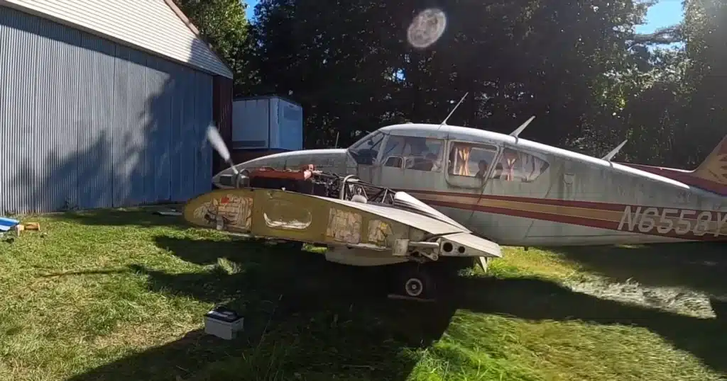 man tried saving abandoned airplane piper PA-23