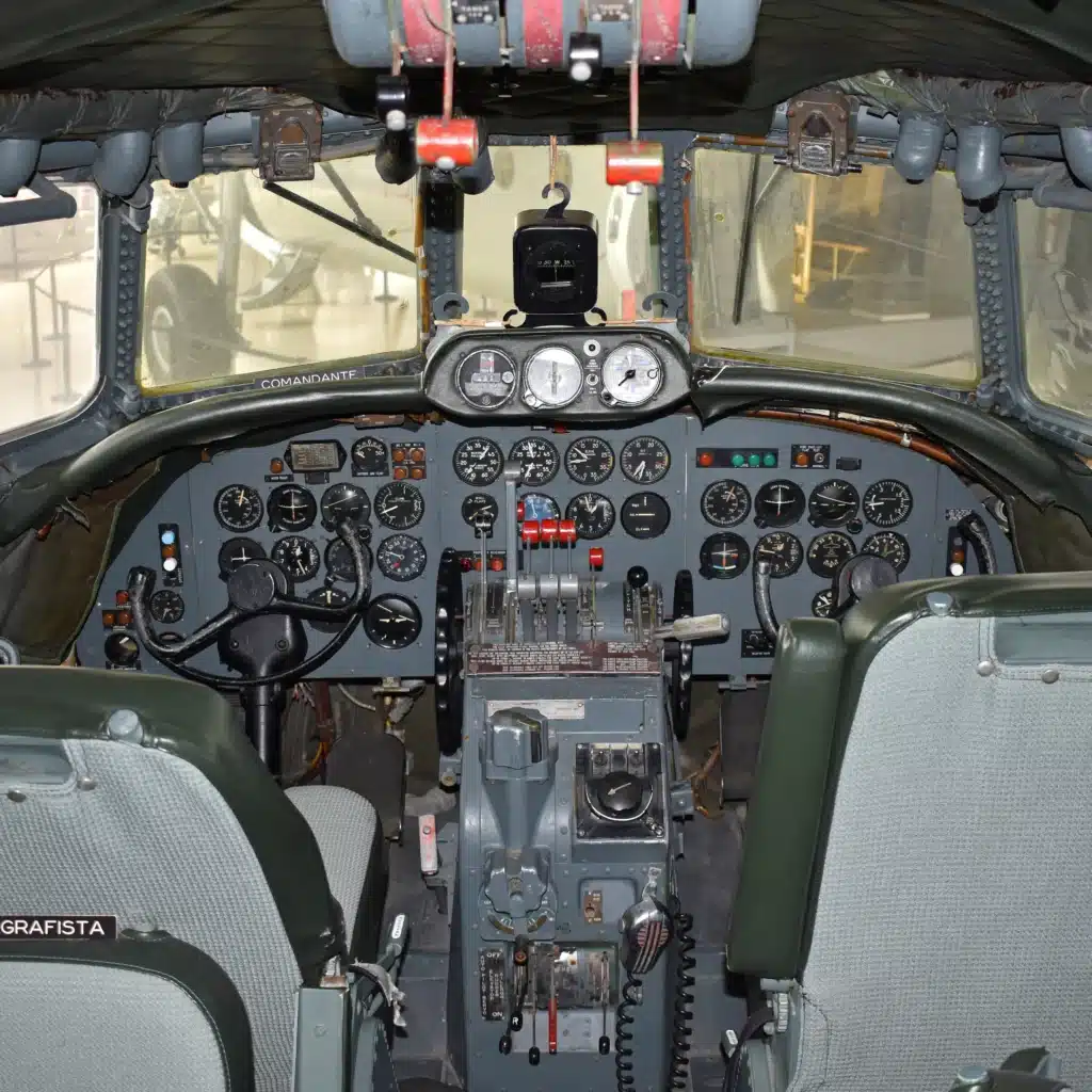 aircraft cockpit vintage modern