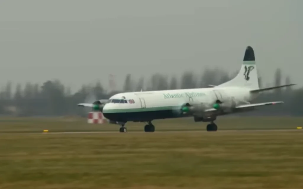 A Canadian man flew to England to buy the very last Lockheed L-188 Electra still flying in the UK - and he even got a touching send-off.
