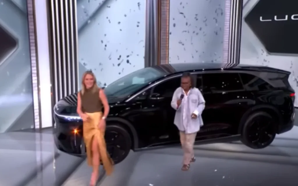 Whoopi Goldberg surprised a fan of her show The View with a brand-new Lucid Gravity EV SUV