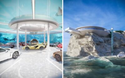 This James Bond mansion has a supercar vault protected by a tank full of sharks