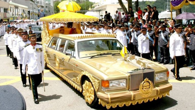 Sultan of Brunei's gold Bentley.