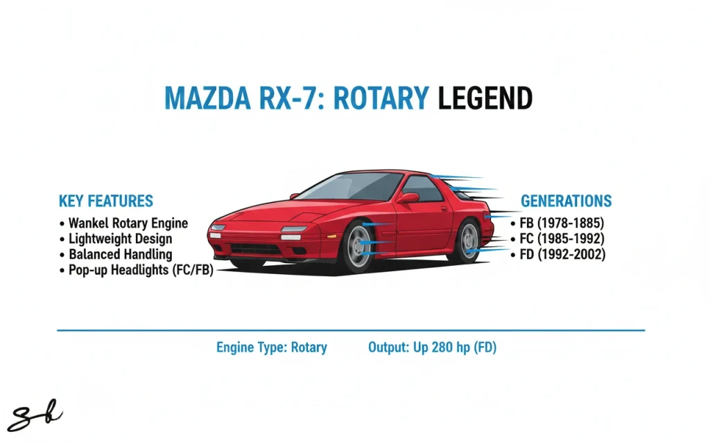 Mazda RX-7 infographic
