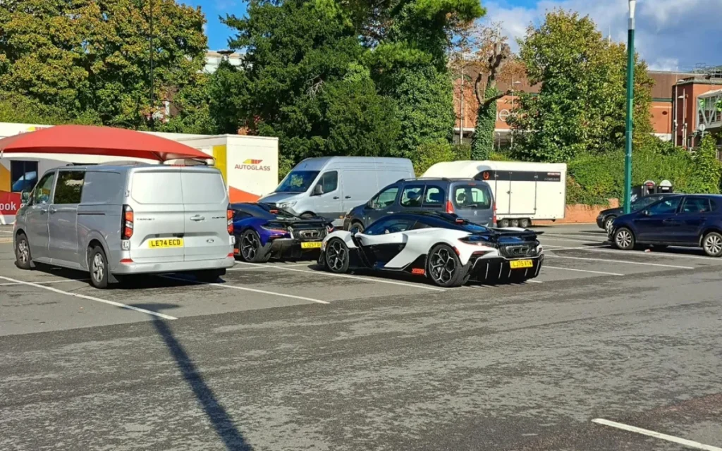 Shoppers at a UK Morrisons couldn’t believe their eyes when two rare McLaren W1 hybrid prototypes turned up in the car park