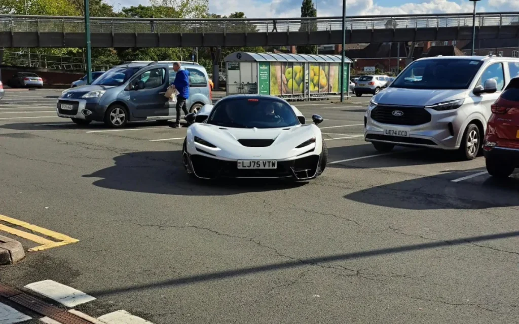 Shoppers at a UK Morrisons couldn’t believe their eyes when two rare McLaren W1 hybrid prototypes turned up in the car park