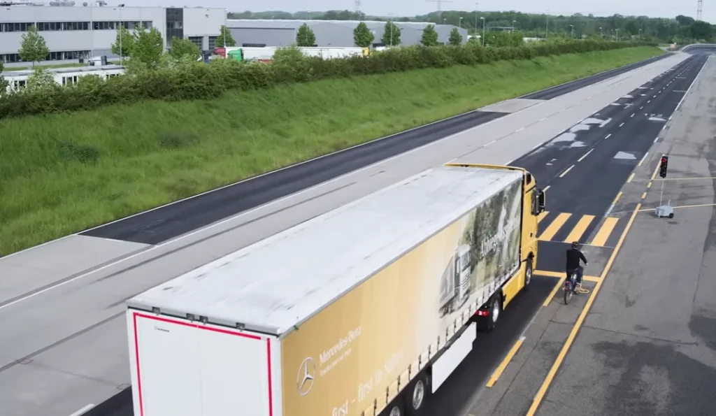 Mercedes’ 20-ton safety truck can stop from 93mph smoother than some sports cars using radar sensors and hydraulic precision