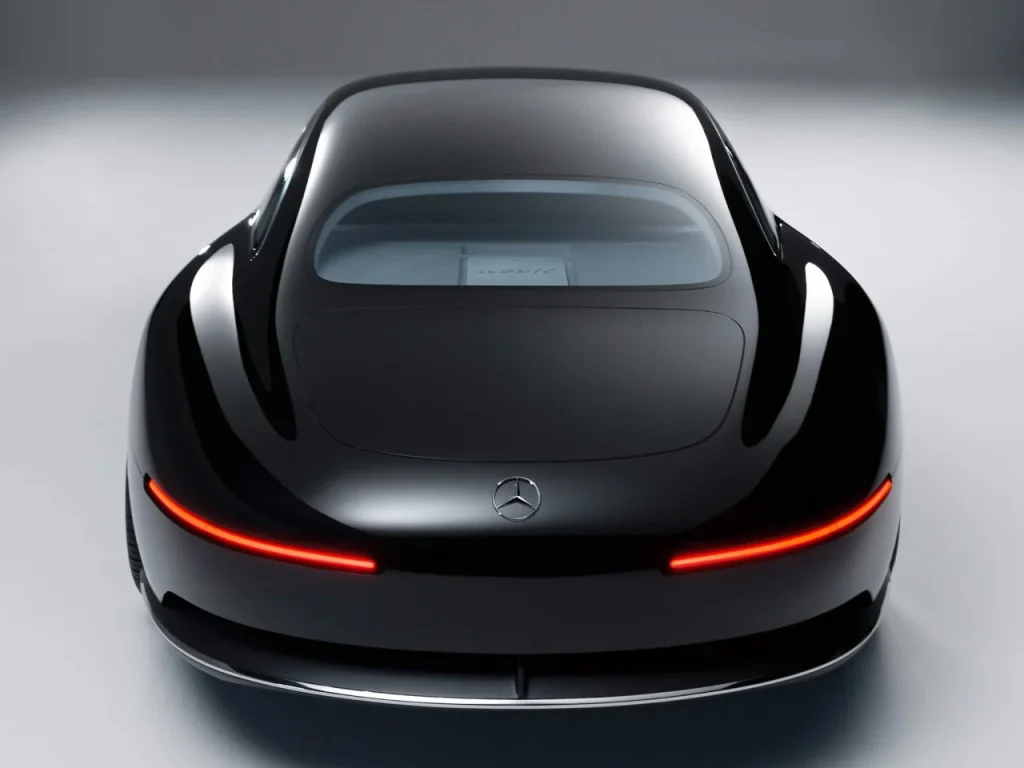 Mercedes-Benz has unveiled the Vision Iconic concept car - and the solar paint job provides 7,450 miles of range