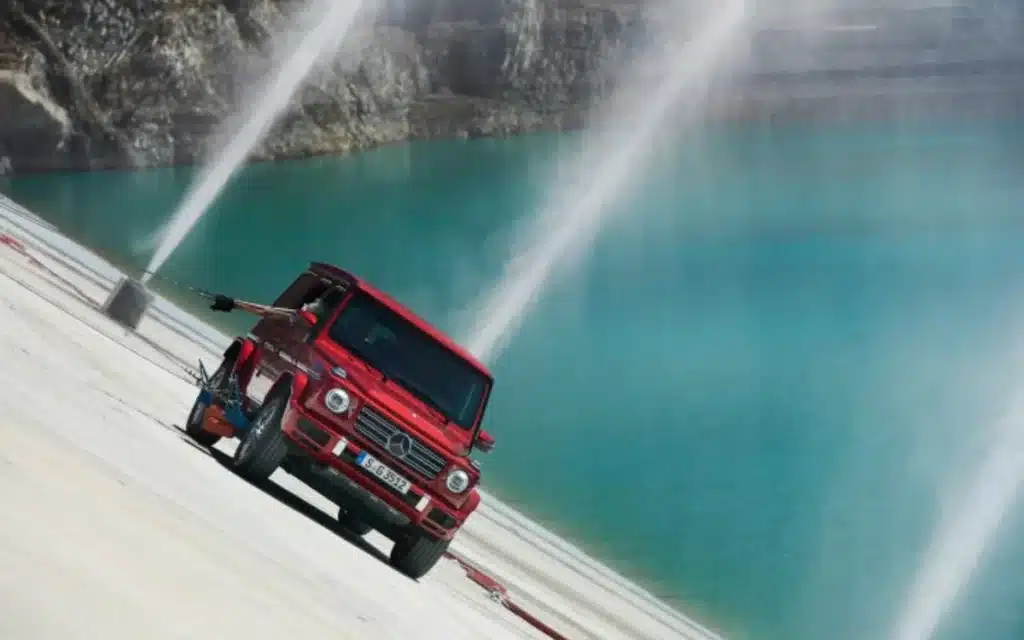 Mercedes drove the G-Class sideways on a wall in physics-defying stunt 'never before attempted'