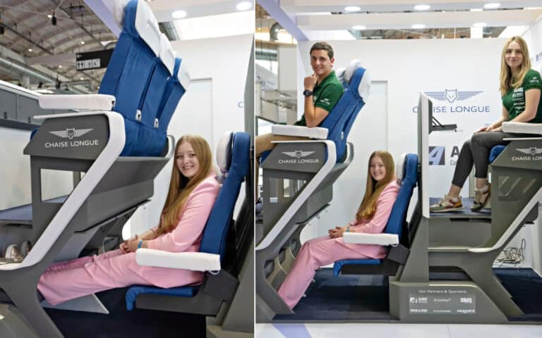 Double-decker plane seats