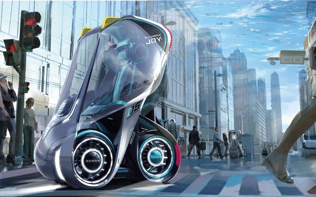 You can ski through busy traffic on this future concept bike