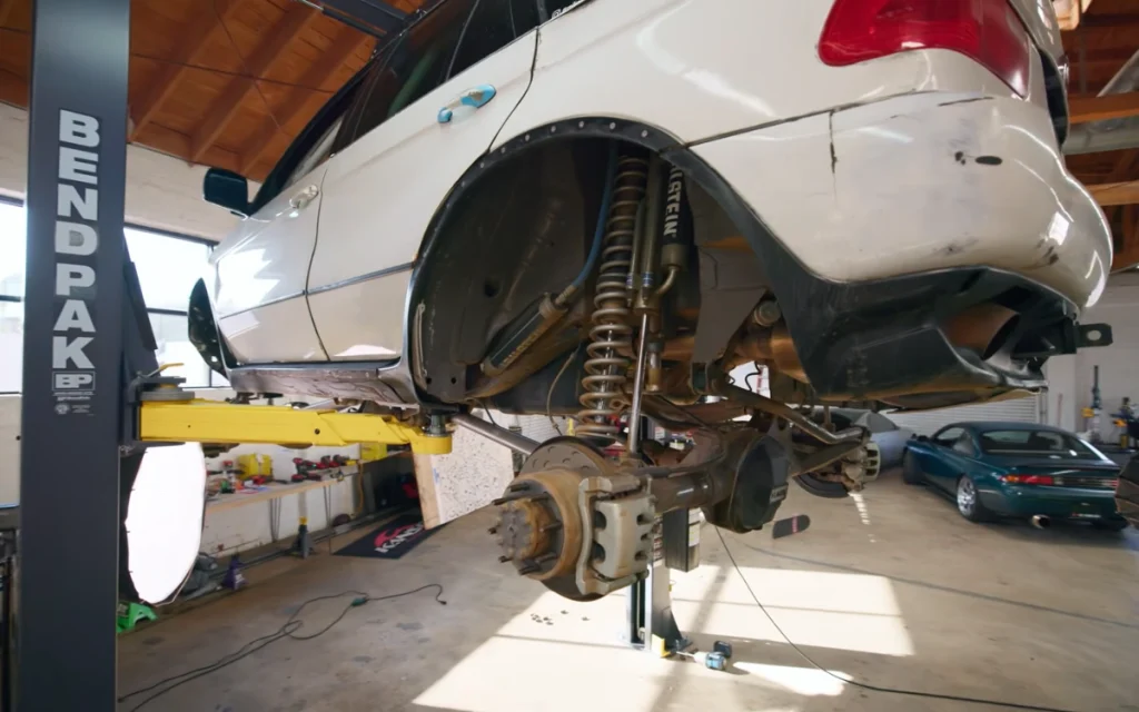 This heavily modified off-roader had once been just a regular BMW X5, the kind you’d expect to see doing school runs rather than climbing rocks.