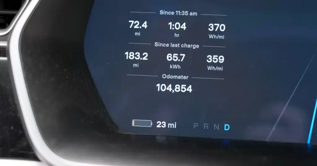 tesla model x range test