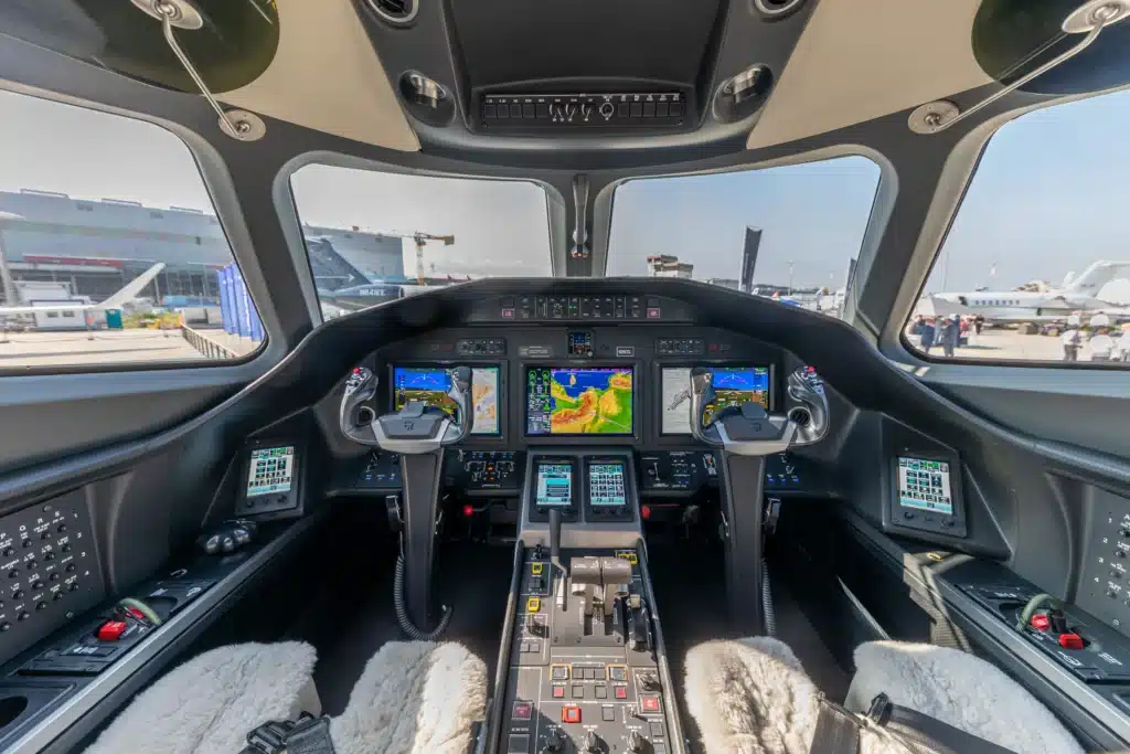 aircraft cockpit vintage modern