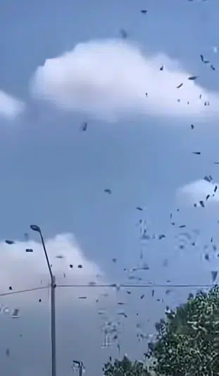 Family of Detroit car wash owner drop $5,000 from a helicopter during funeral for heartwarming reason