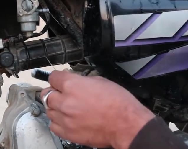 poke ing a hole in the air intake pipe