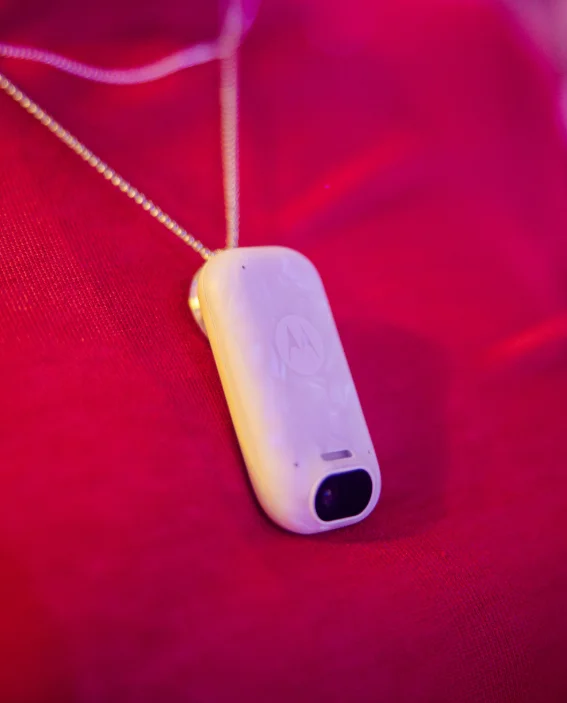 Motorola has expanded into the world of wearable tech with a new sleek-looking AI necklace that could replace your phone
